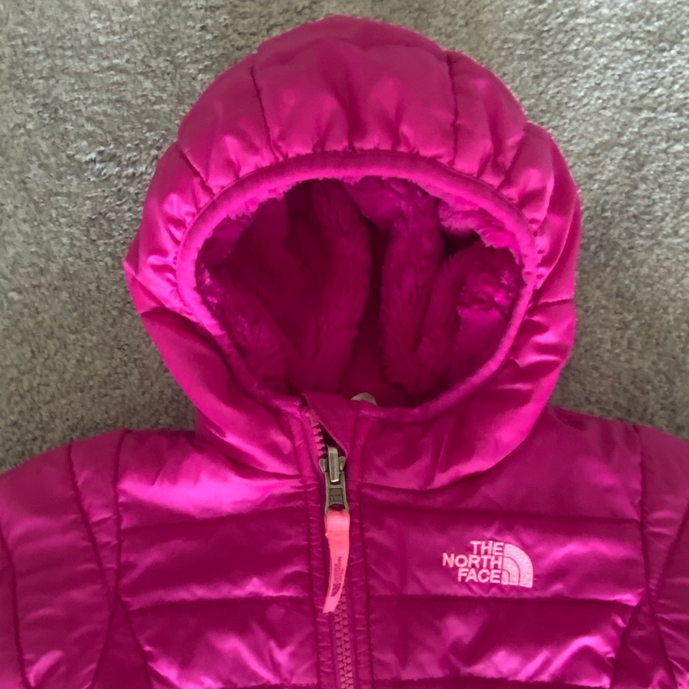 Pink North Face reversible coat